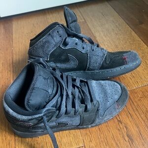 Kids Black High-Top Sneakers